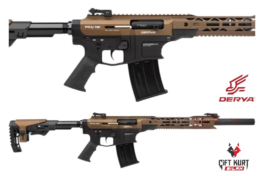 Derya MK-12 AS-102S Bronz-Siyah Şarjörlü Yivsiz Av Tüfeği